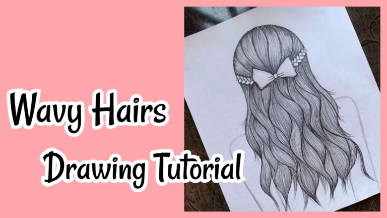WAVY HAIR DRAWING IN JUST 5 STEPS | GIRL HAIR DRAWING