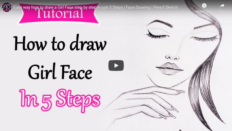 Easy to Draw Girl Face Drawing | Pencil Sketch