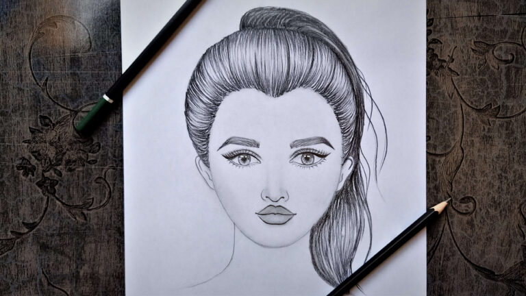 Girl Face Drawing in Just 5 Easy Steps | Girl Drawing | Jia’s Art
