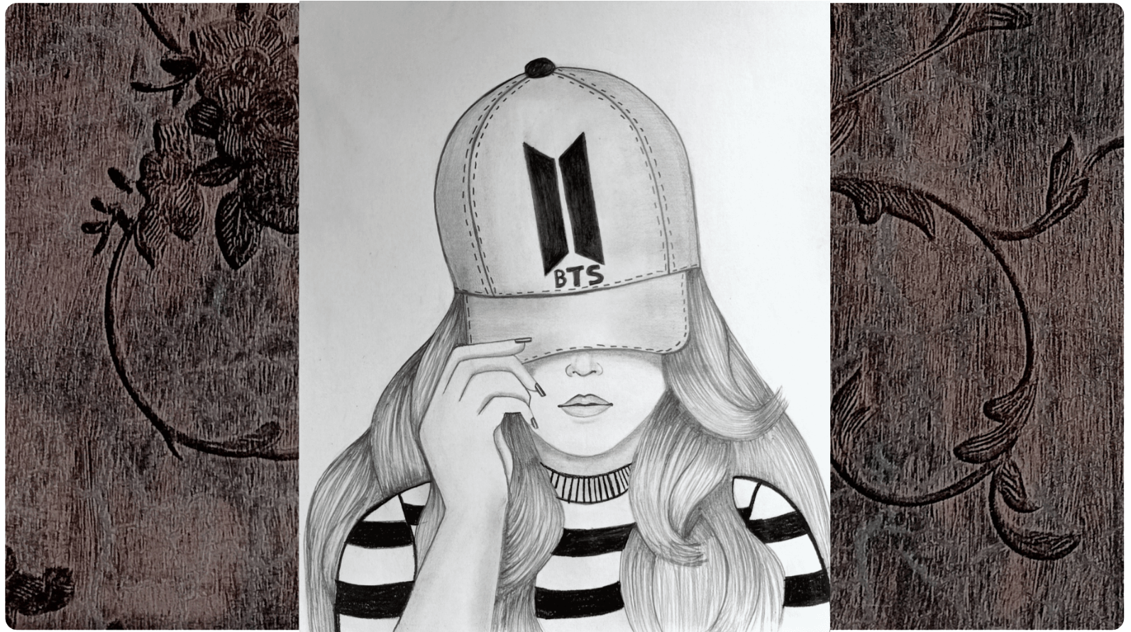 girl drawing hat